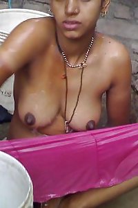 Delicious Indian babe open air shower