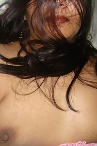 Indian wife laying naked in bed