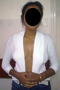 Indian wife opening her blouse
