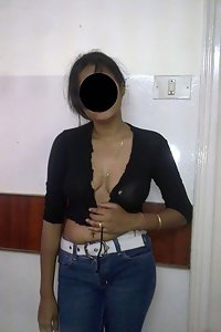 Indian wife opening her blouse