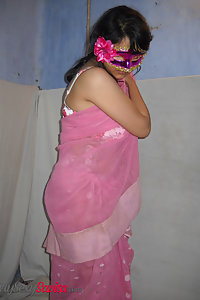 Savita bhabhi unwrapping her juicy boobs from pink sari