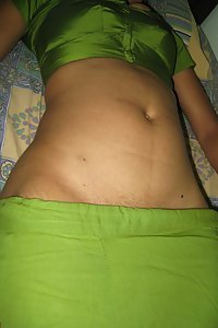 Young Indian wife in bedroom naked