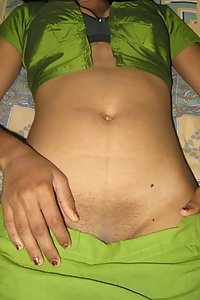 Young Indian wife in bedroom naked