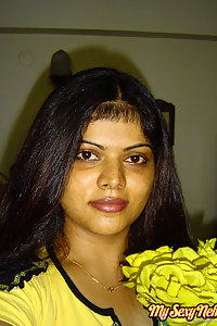 Indian Wife Neha in her favorite yellow western outfits