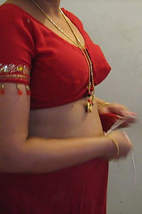 Porn Pics Horny Indian Bhabhi Rabhya In Red Hot Saree