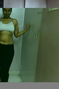 Horny Lily working out on her body to make it more attractive for fans