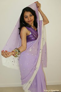 Indian Babe Kavya in indian sari gifted by her website member