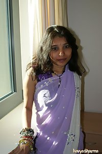 Indian Babe Kavya in indian sari gifted by her website member