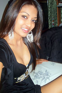 mix bag picture of Indian girl showing off