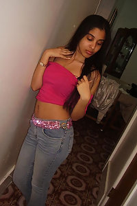 mix bag picture of Indian girl showing off