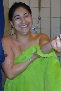 Indian wife in shower