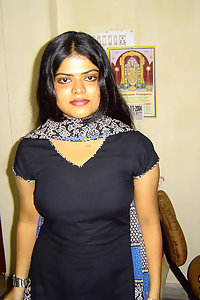 Indian Wife Neha in sexy black Indian shalwar suit stripping