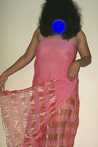 Indian Rambha Bhabhi In Pink Saree Strip Naked