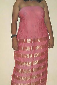 Indian Rambha Bhabhi In Pink Saree Strip Naked