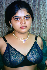 Indian Wife Neha in traditional green saree stripping naked