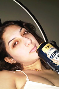 drunk Indian girl showing herself off