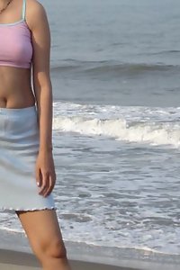 Porn Pics Horny Indian Babe Aanchal Stripping On Beach