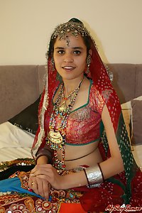 Jasmine Mathur in traditional gujarati garba outfits