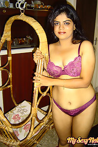 Indian Wife Neha in her favorite lingerie showing off
